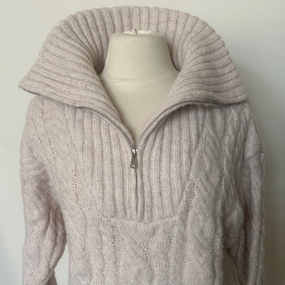Cozy Stitch Cable Knit Quarter Zip Sweater